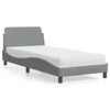 vidaXL Letto con Materasso Dover Grigio Chiaro 90x190 cm in Tessuto
