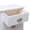 vidaXL Comodino Bianco 38x28x45 cm in Legno di Paulownia