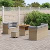 vidaXL Set Divano da Giardino con cuscino 8 pcs beige e grigio chiaro