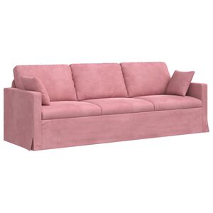 vidaXL Divano Rosa 228 x 78 x 80 cm Velluto