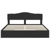 vidaXL Letto con Contenitore Nero 200 x 200 cm Legno multistrato