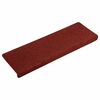 vidaXL Tappetini per scale autoadesivi 30 pz 65x21x4 cm Bordeaux Rosso Bordo rettangolare