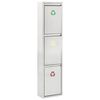 vidaXL Pattumiera per Riciclaggio Argento Acciaio Inox 24 L