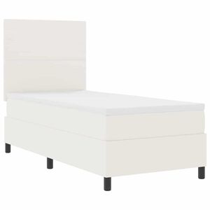 vidaXL Letto a molle Crema e Bianco 80 x 200 cm Tessuto in Cords