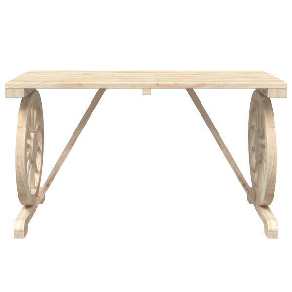 vidaXL Tavolo da Giardino 115x55x65 cm in Legno Massello di Abete