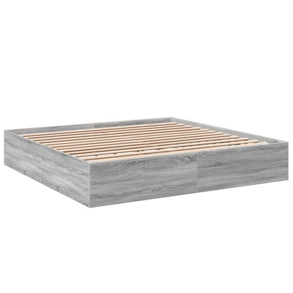 vidaXL Giroletto Grigio Sonoma 200x200 cm in Legno Multistrato