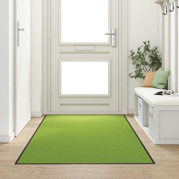 vidaXL Tappetino Altro Verde e Nero 120 x 250 cm Poliammide e PVC