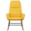 vidaXL Sedia a Dondolo Giallo Senape in Tessuto