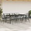 vidaXL Set da Pranzo da Giardino 9 pz Polyrattan Vetro