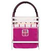 vidaXL Letto a Soppalco con Tunnel Bambini Rosa 90x190cm Massello Pino