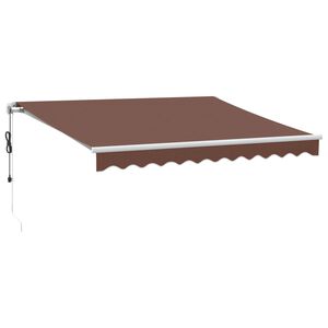 vidaXL Tenda da Sole Retrattile Automatica Marrone 300x250 cm