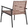 vidaXL Sedia da Giardino 2 pcs Nero 79 x 56 x 73.5 cm polyrattan