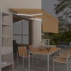 vidaXL Tenda Automatica con LED Sensore Vento 3x2,5 m Giallo Bianco