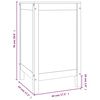 vidaXL Contenitore per Bucato 44x44x76 cm Legno Massello Pino