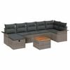 vidaXL Set Divano da Giardino 8 pz Grigio polyrattan