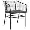 vidaXL Set da Pranzo per Giardino 9 pcs Nero polyrattan