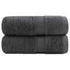 vidaXL Asciugamani Premium SOLUND 2 pz Antracite 30x30 cm 600 g/m&sup2;