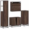 vidaXL Set Mobili da Bagno 4 pz Rovere Marrone in Legno Multistrato