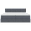 vidaXL Letto con testiera Grigio scuro 180 x 200 cm Velluto
