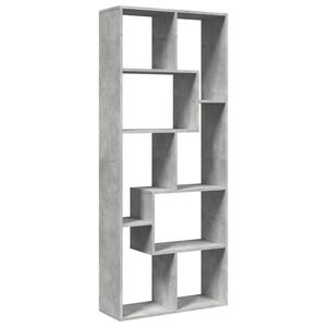 vidaXL Libreria Divisorio Grigio Cemento 67x25x161,5 cm in Truciolato