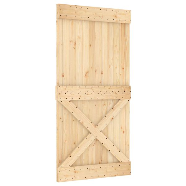 vidaXL Porta NARVIK Naturale 100 x 210 cm Legno di pino solido