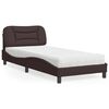 vidaXL Letto con Materasso Hvar Marrone Scuro 90x200 cm in Tessuto