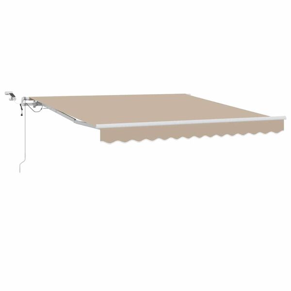 vidaXL Tenda Retrattile Beige 300 x 250 cm Poliestere e Metallo