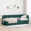 vidaXL Cornice del letto ad angolo Verde Scuro 80 x 200 cm Tessuto