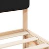 vidaXL Letto con Testiera Rivestita Nero 80 x 200 cm Pino massello