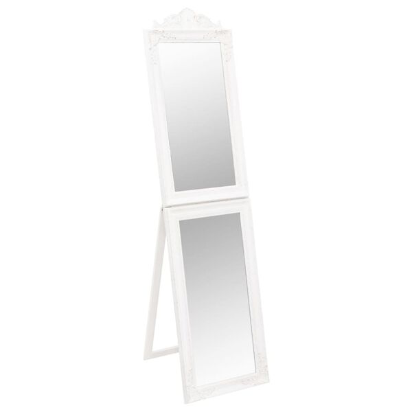 vidaXL Specchio Autoportante Bianco 50x200 cm