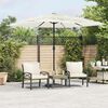 vidaXL Ombrellone Giardino con Palo in Acciaio Bianco 248x248x248 cm