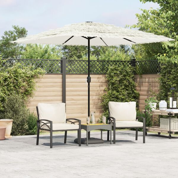 vidaXL Ombrellone Giardino con Palo in Acciaio Bianco 248x248x248 cm
