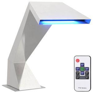 vidaXL Cascata per piscina con LED RGB Acciaio Inox 63,5 x 29 x 51 cm