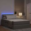 vidaXL Letto con contenitore e LED con led Talpa 120 x 190 cm Tessuto