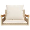 vidaXL Panchina a Dondolo con Cuscini Beige 63x62x40 cm in Polyrattan