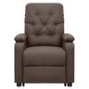 vidaXL Poltrona Alzapersona Massaggiante Marrone Tessuto