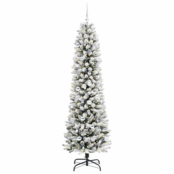 vidaXL Albero di Natale artificiale con 300 LED Bianco 210 cm