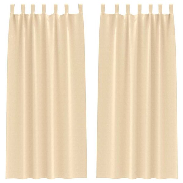 vidaXL Tende Blackout con Anelli 2 pcs Crema 260 x 140 cm Poliestere