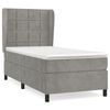 vidaXL Giroletto a Molle con Materasso Grigio Chiaro 80x200 cm Velluto