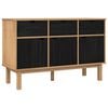 vidaXL Credenza OTTA Marrone e Nero 114 x 43 x 73,5 cm
