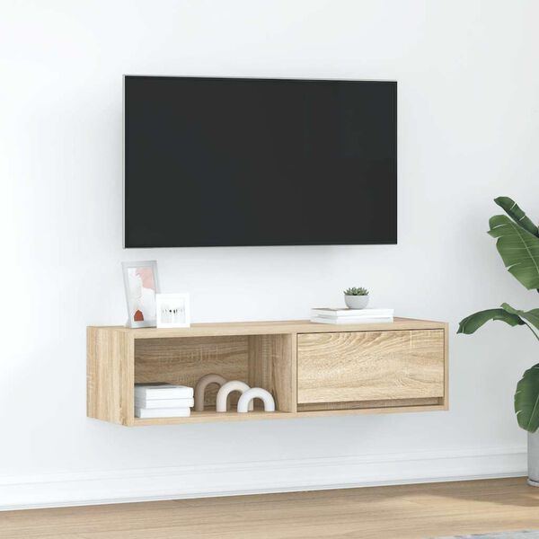 vidaXL Mobile Porta TV Rovere Sonoma 100x31x25,5 cm Legno Multistrato