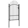 vidaXL Cancello da Giardino Woerden in Acciaio 1x1,7 m Nero