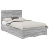 vidaXL Struttura del letto con cassetto Grigio Sonoma 120 x 200 cm