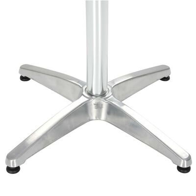vidaXL Tavolo da Giardino Argento 80x70 cm in Alluminio