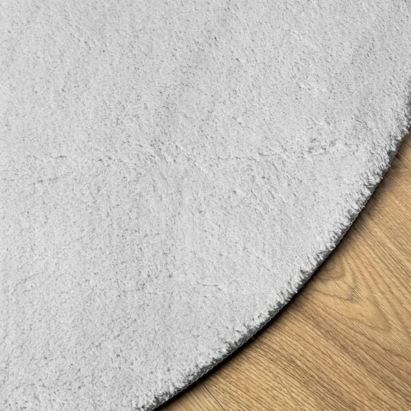 vidaXL Tappeto a Pelo Corto HUARTE Morbido e Lavabile Grigio &Oslash; 200 cm