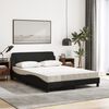 vidaXL Letto con Materasso Dover Nero 140x190 cm in Tessuto