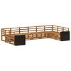 vidaXL Set di divani da esterno 10 pz Naturale