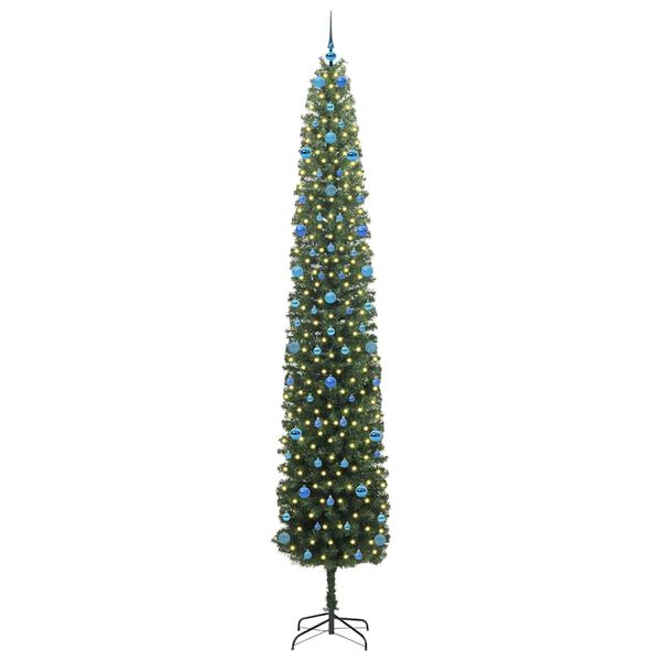 vidaXL Albero di Natale artificiale con 300 LED Verde 300 cm