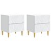 vidaXL Comodino 2 pcs Bianco 43 x 34,5 x 48 cm Legno ingegnerizzato
