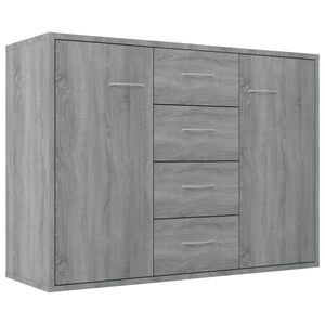 vidaXL Credenza Grigio Sonoma 88x30x65 cm in Legno Multistrato